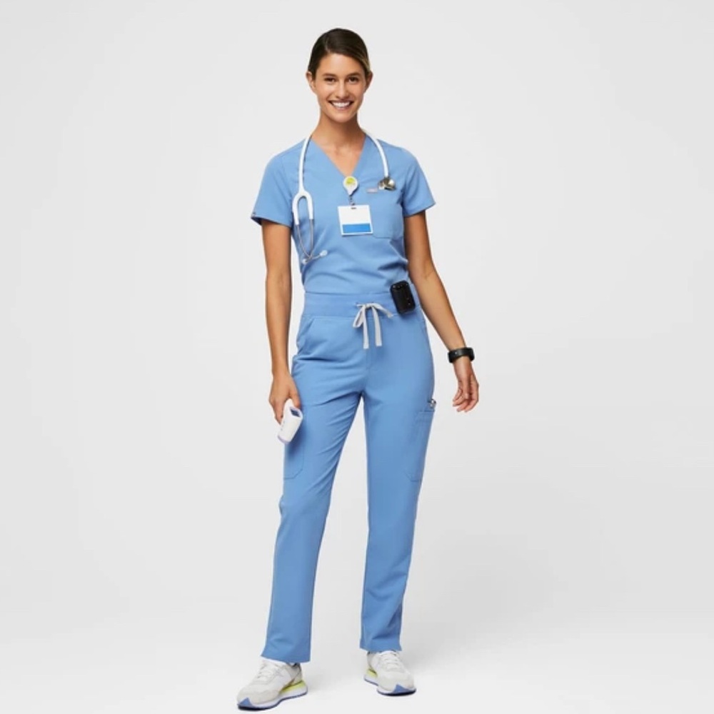 Figs Women's Ceil Blue Scrub Pants